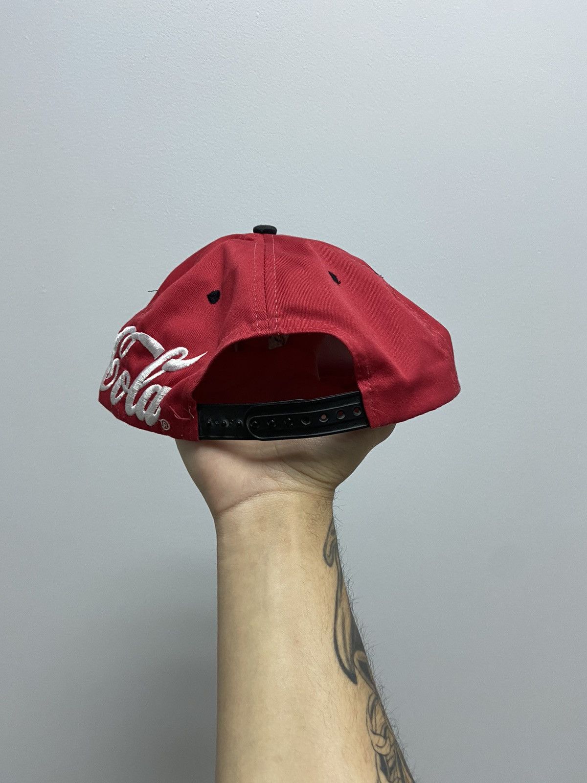 Coca Cola × Vintage Coca Cola vintage Cap Snapback Spell Out Big Logo Size ONE SIZE - 5 Thumbnail