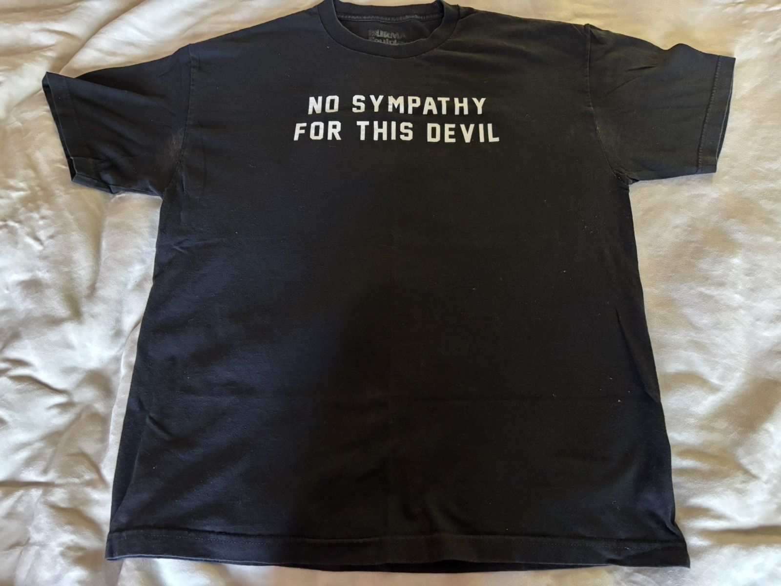 Burma Burma Foulplay ‘NO SYMPATHY FOR THIS DEVIL’ Graphic T-Shirt Size US XL / EU 56 / 4 - 1 Thumbnail