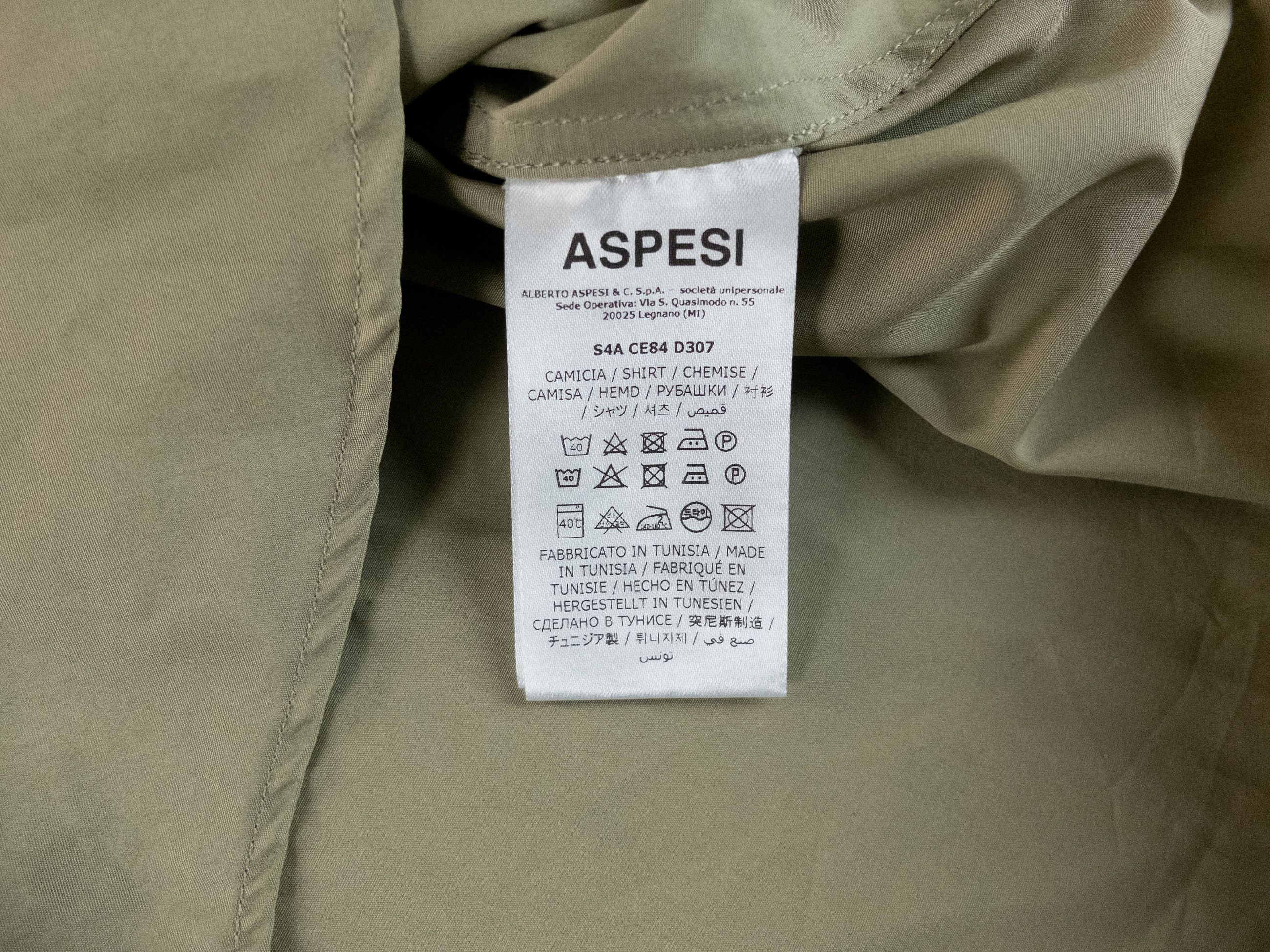 Aspesi ASPESI solid green cotton patch pockets utility shirt XL q Size US XL / EU 56 / 4 - 8 Thumbnail