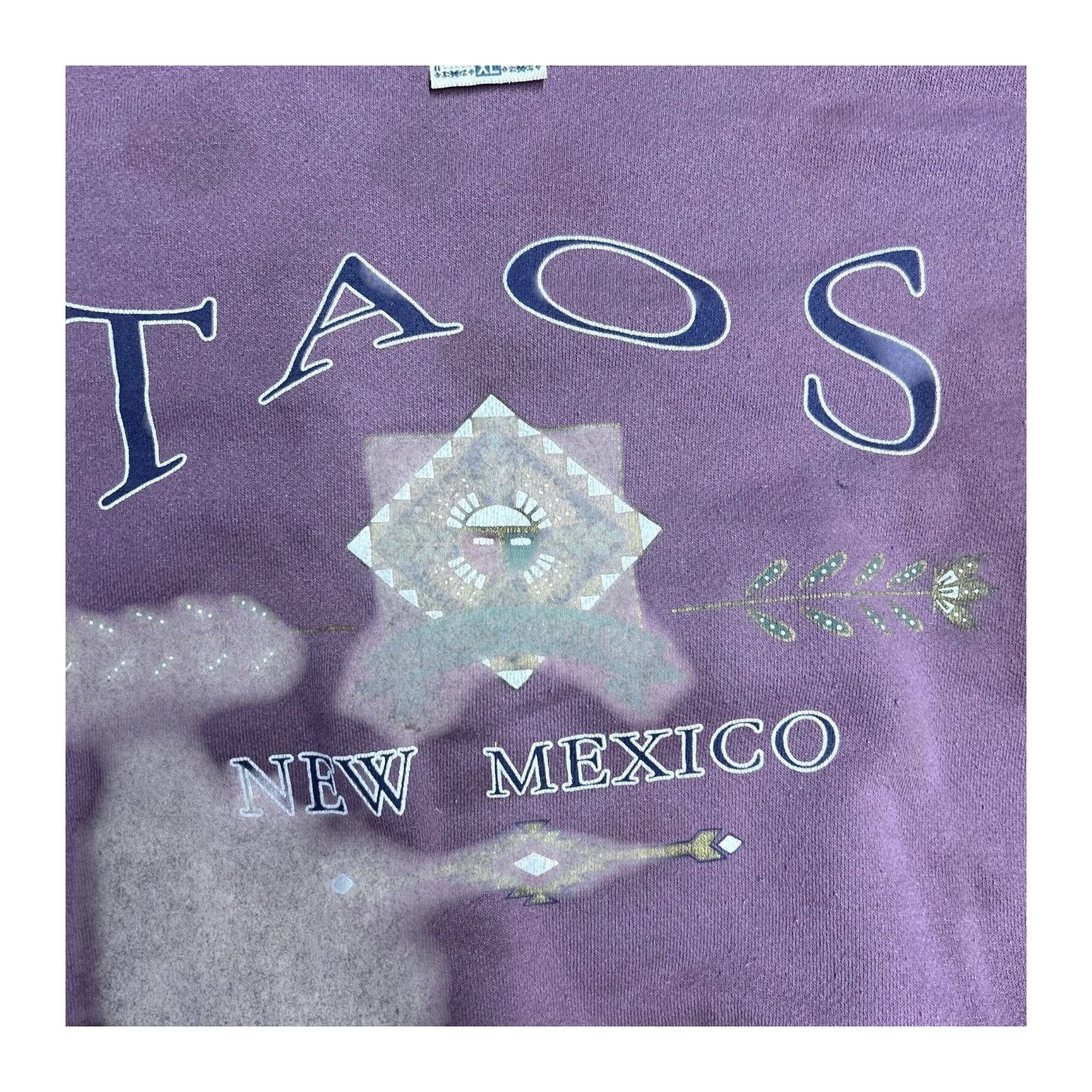Vintage Vintage Taos New Mexco Sweatshirt Purple Flawed New Mexico G Size US XL / EU 56 / 4 - 2 Thumbnail