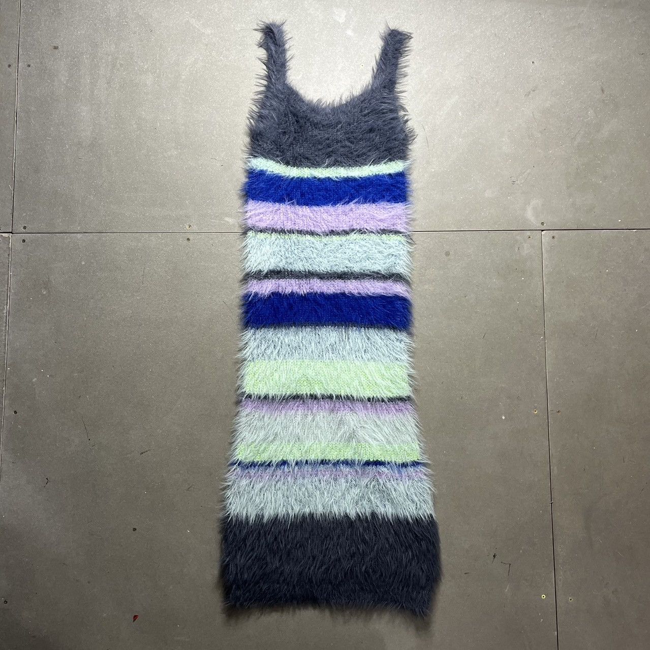 Japanese Brand GRL Japanese Brand Striped Shaggy Knit Dress Size S / US 4 / IT 40 - 1 Thumbnail