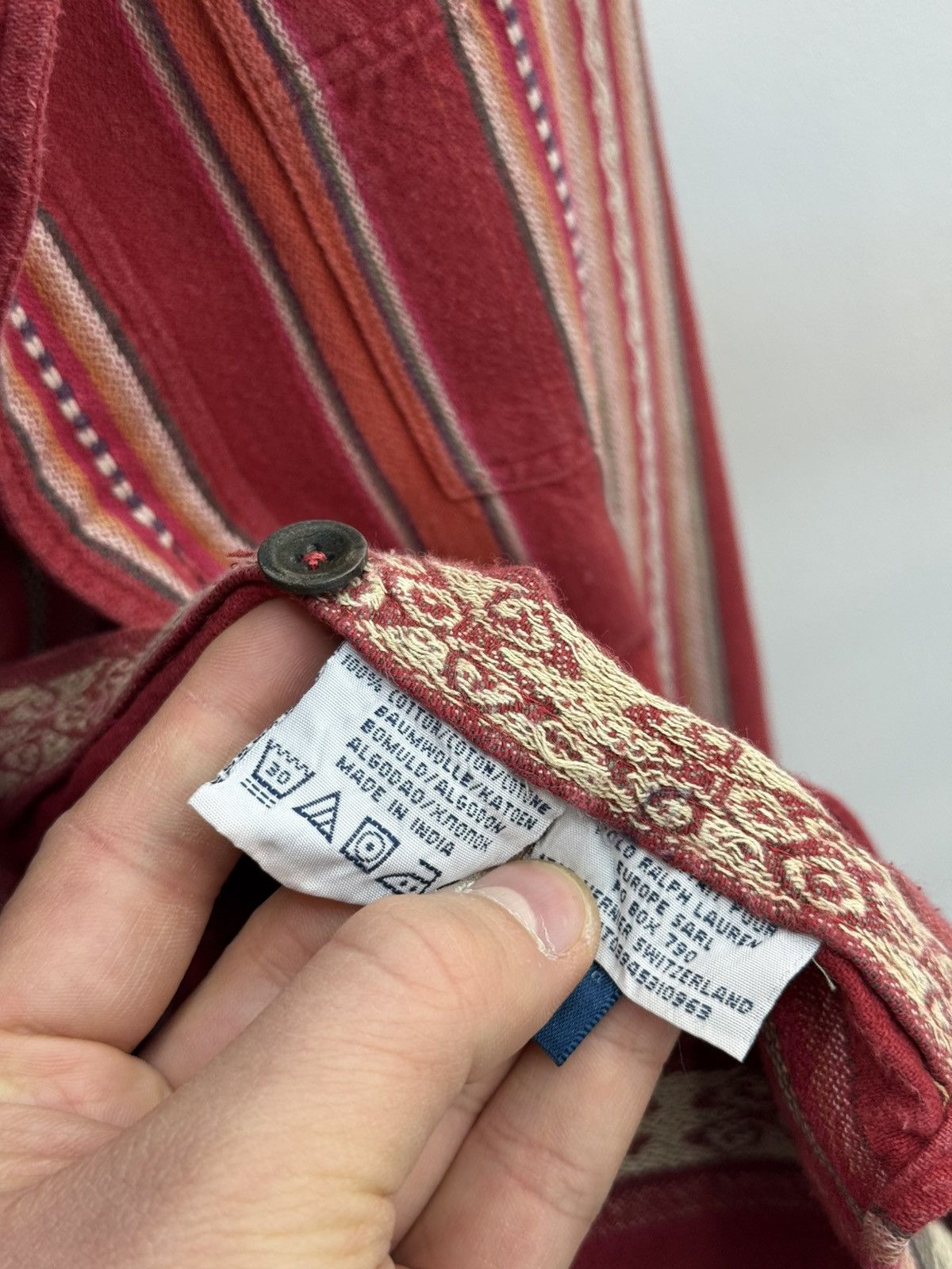 Polo Ralph Lauren Vintage Polo Ralph Lauren Country Aztec Wood Buttons Shirt Size US S / EU 44-46 / 1 - 5 Thumbnail