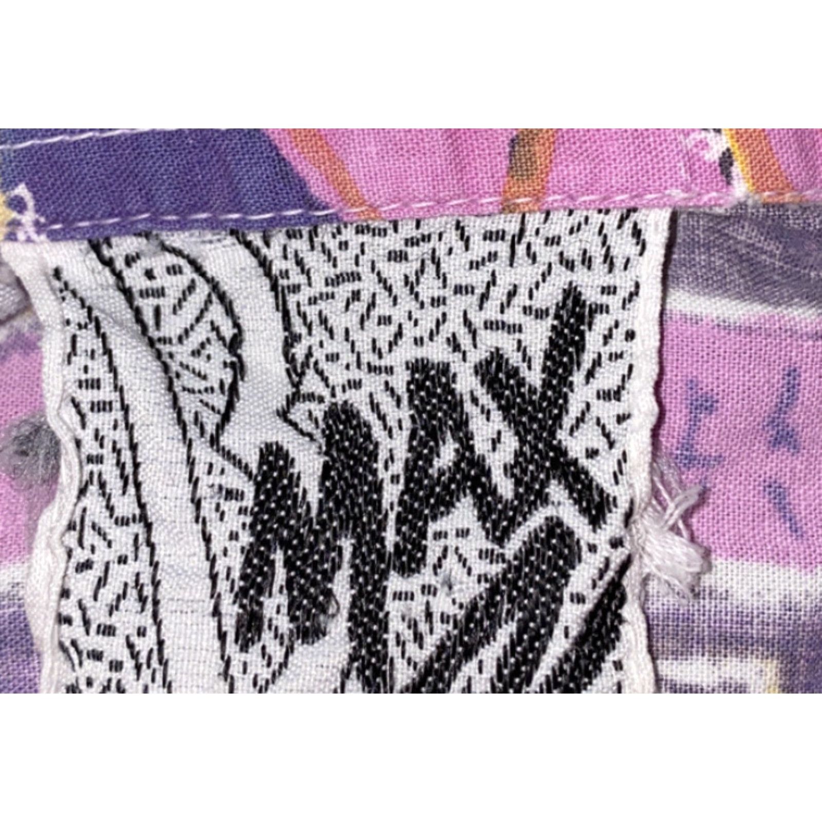 Vintage VINTAGE Max Mens Short Sleeve Button-Up Shirt Large Purple Geometric Cotton Casual 25 In Armpit Size US L / EU 52-54 / 3 - 6 Thumbnail