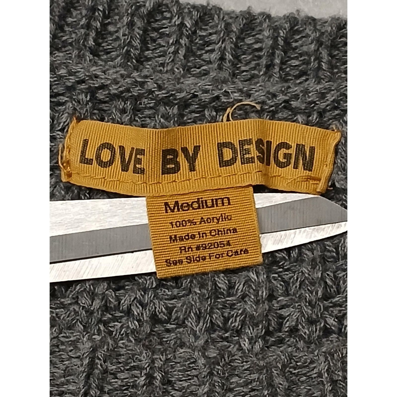 Other Love By Design (Medium) Unisex Gray Waffle Knit Sweatshirt Size M / US 6-8 / IT 42-44 - 4 Thumbnail