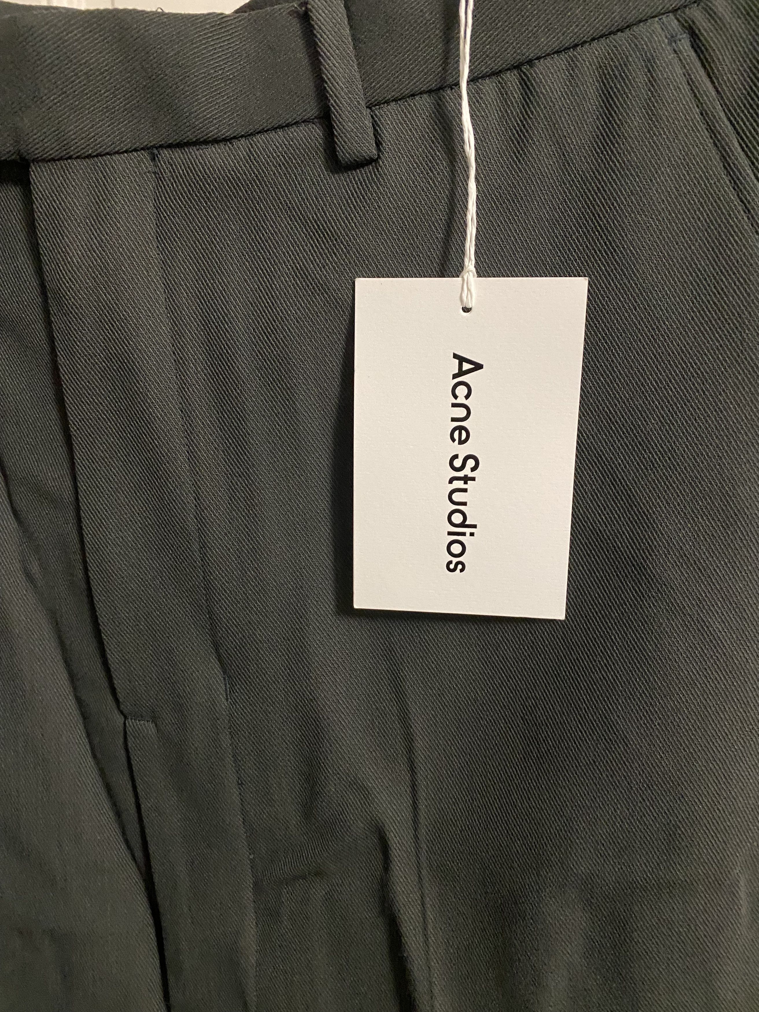 Acne Studios FW22 Casual Twill Trousers Cedar Green Size US 34 / EU 50 - 4 Thumbnail