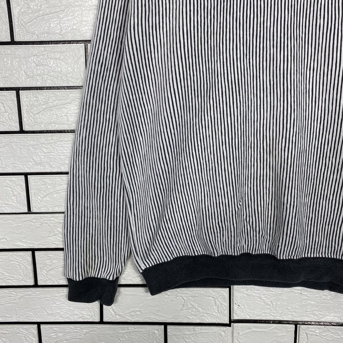 Japanese Brand Half Zipper Sweatshirt Striped Design Blonia Papa Cartoon Size US M / EU 48-50 / 2 - 5 Thumbnail