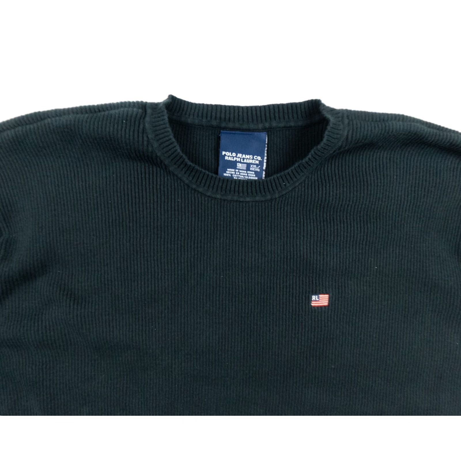 Polo Ralph Lauren VINTAGE Polo Ralph Lauren Sweater 2XL Black Knit Crewneck Pullover Y2K Mens Size US XXL / EU 58 / 5 - 2 Thumbnail