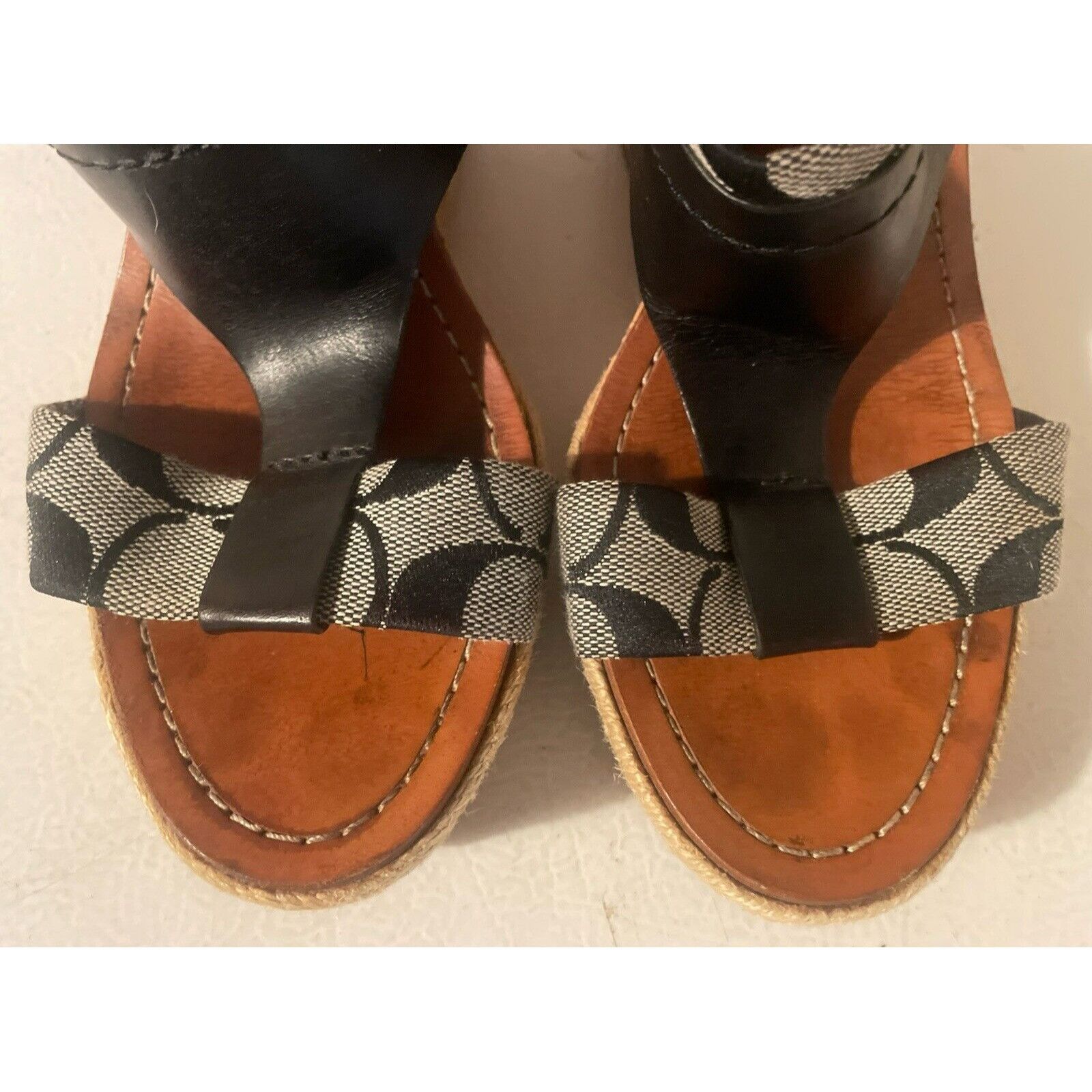Coach Coach Black platform wedge sandals Shoes size 7.5 B Size US 7.5 / IT 37.5 - 2 Thumbnail
