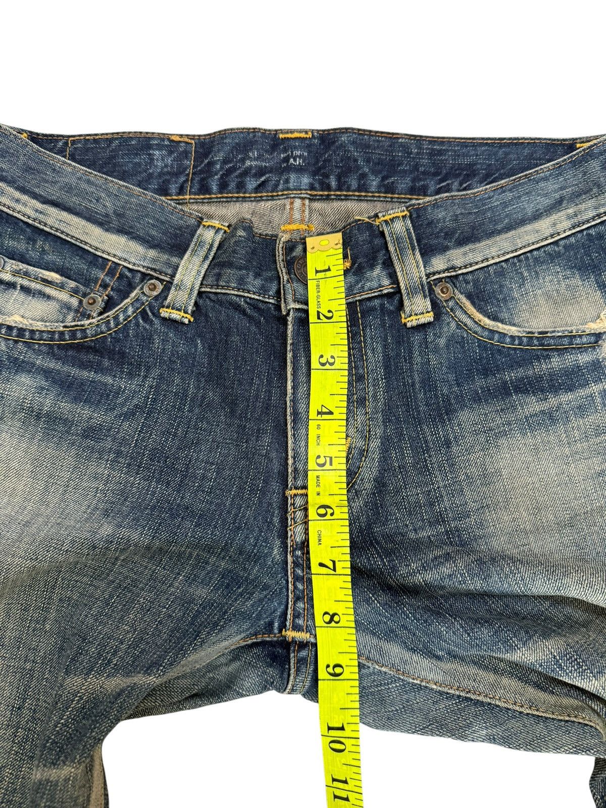 Edwin Vintage Edwin 503 Ladies Flared Style Distressed Denim Jeans Size 28" / US 6 / IT 42 - 8 Thumbnail