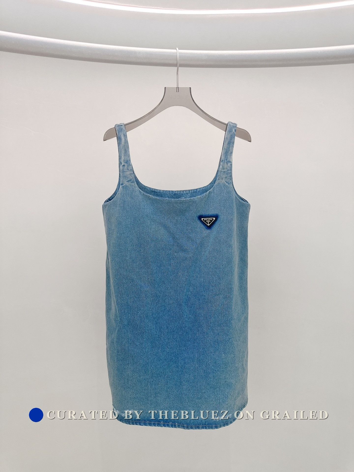Prada Prada Light Blue Denim Slip Dress