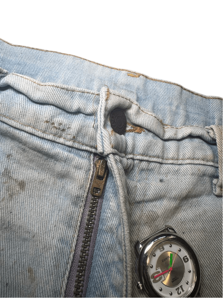 Levi's Vintage Clothing 70s Distressed Thrashed Levi Fresh Produce Orange Tabs Size US 33 - 5 Thumbnail