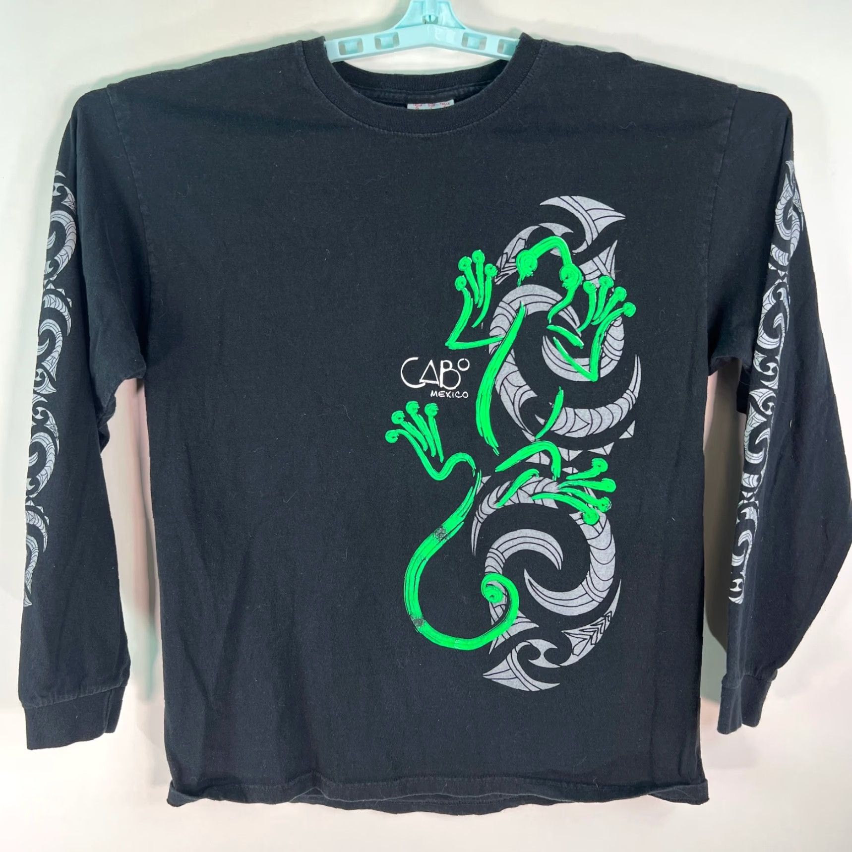 Vintage Cabo Mexico Yacht Club Mens Long Sleeves Crew Neck Pullover Black T Shirt Size L Size US L / EU 52-54 / 3 - 2 Thumbnail