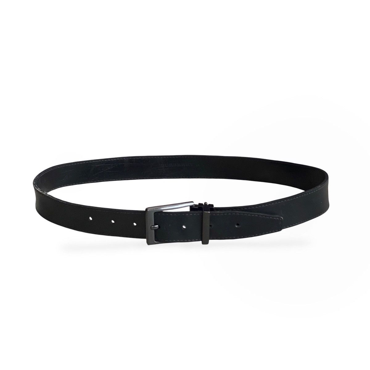 Burberry Burberry leather belt black made in italy vintage Size 32 - 1 Thumbnail
