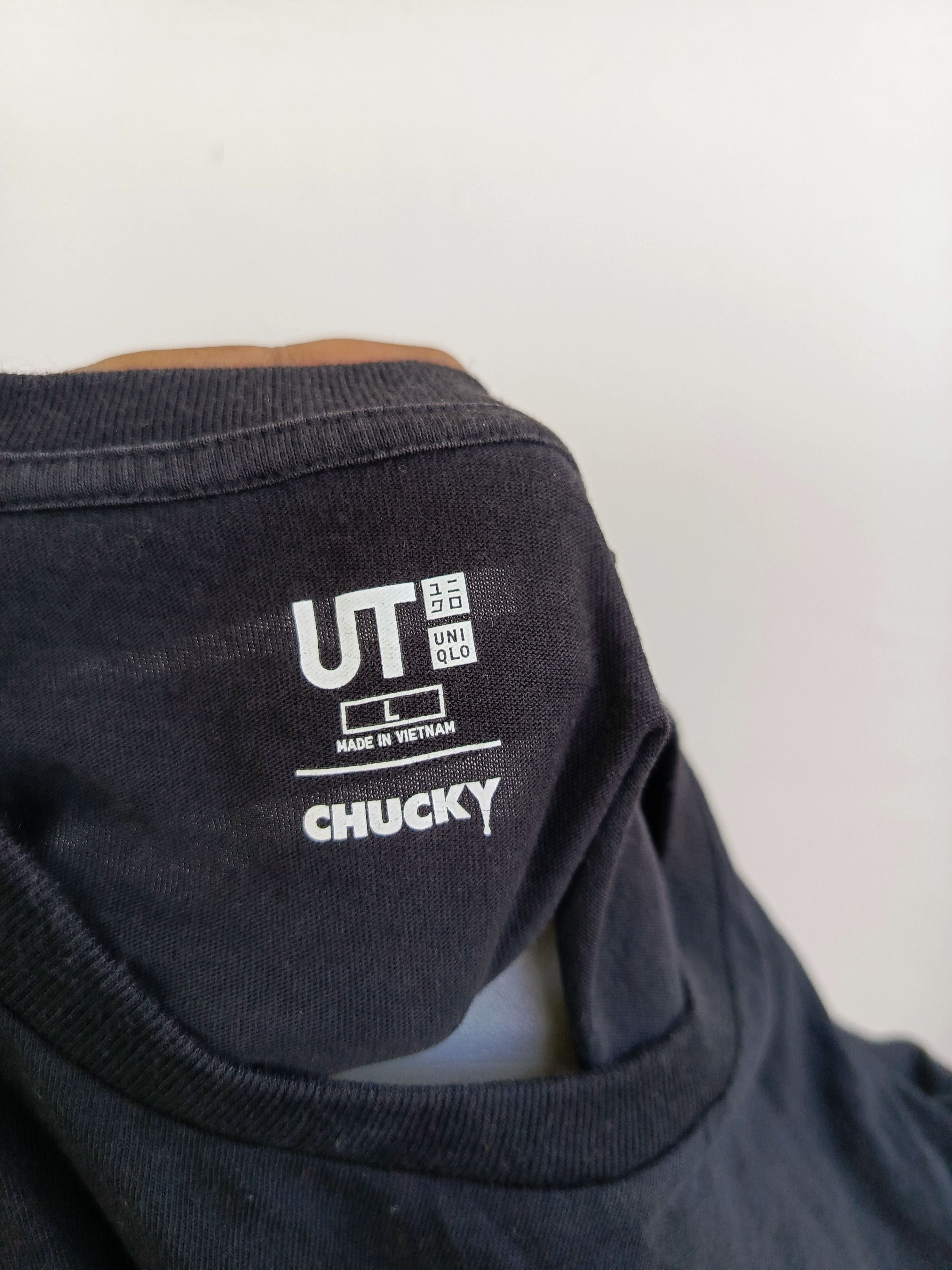 Japanese Brand Uniqlo Chucky T-Shirt “Wanna Play?” Graphic Tee Size L / US 10 / IT 46 - 7 Thumbnail