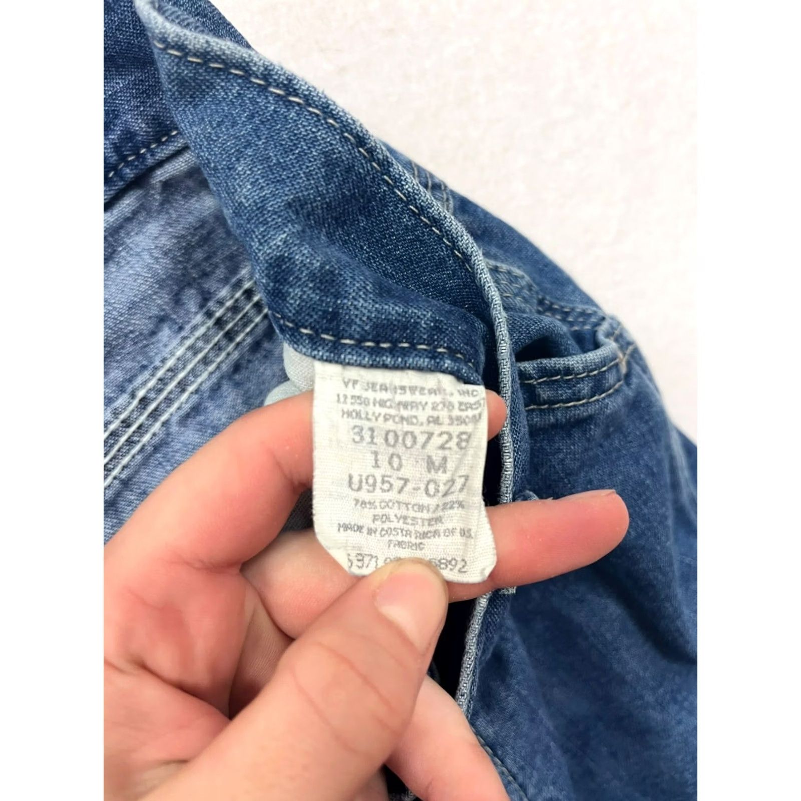 Lee VINTAGE Womens Lee Carpenter Style Crop Jeans 10 Blue Denim #6780 Size 32" / US 10 / IT 46 - 3 Thumbnail