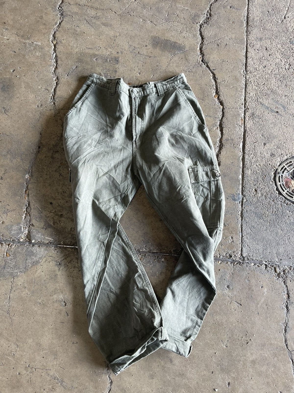 No Fear × Vintage VINTAGE NO FEAR MILITARY GREEN PANTS Size US 33 - 1 Thumbnail