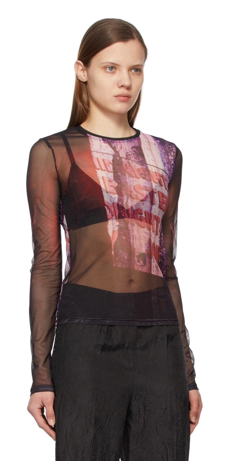 Andersson Bell ANDERSSON BELL Black Mesh Film Archive Long Sleeve T-Shirt Size M / US 6-8 / IT 42-44 - 10 Thumbnail