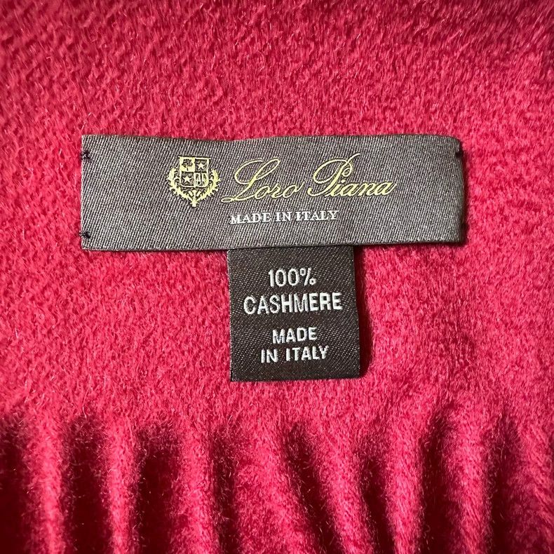 Loro Piana LORO PIANA Wine red cashmere scarf Size ONE SIZE - 3 Thumbnail