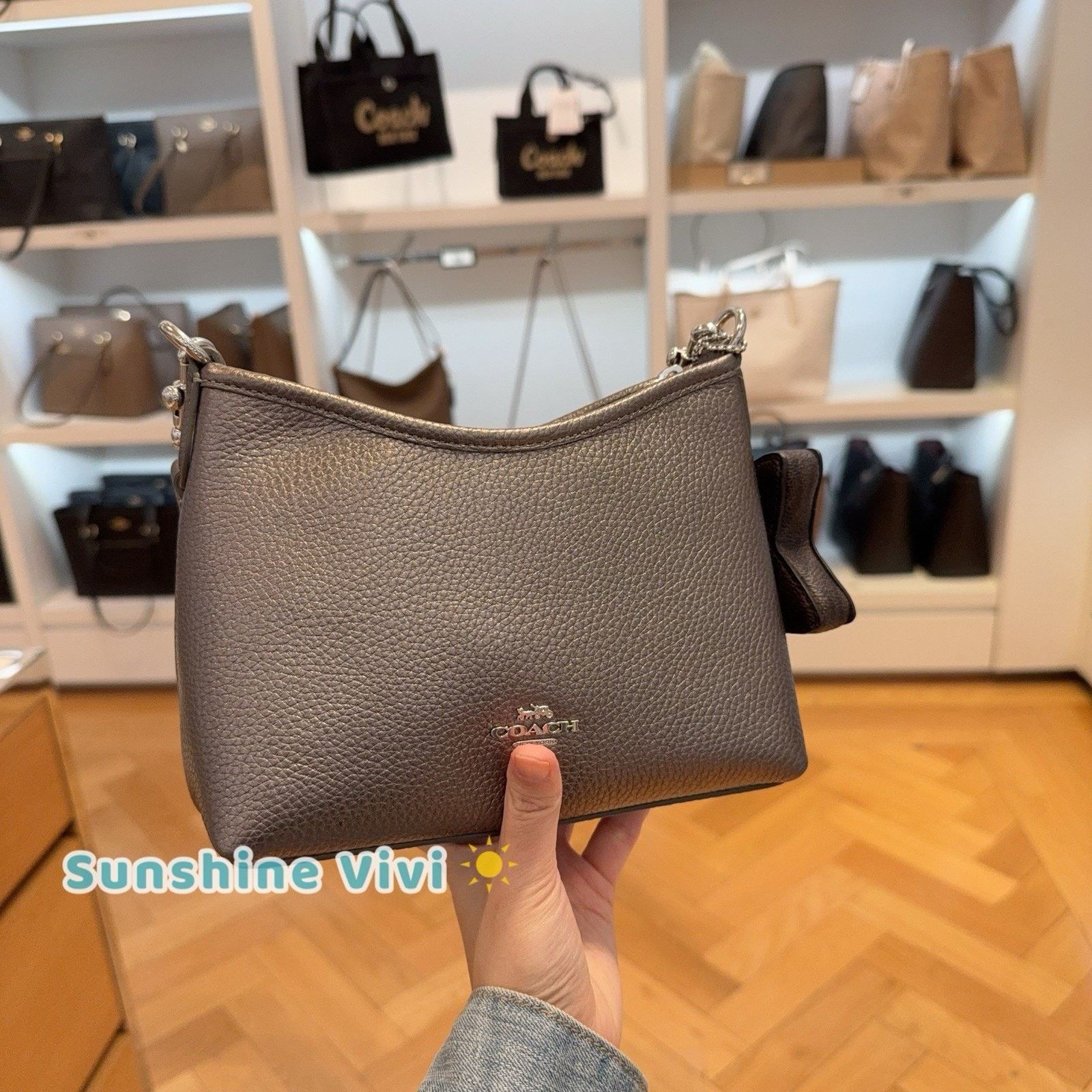 Coach NWT Coach Laurel Small Shoulder Bag Star Charm CCF16 Silver Size ONE SIZE - 10 Thumbnail