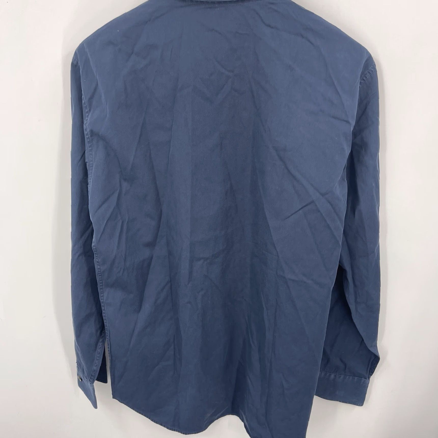Versace VINTAGE Versace Shirt Mens Small Blue Button-Up Collared Button-Front 90s Style Mens Size US S / EU 44-46 / 1 - 4 Thumbnail