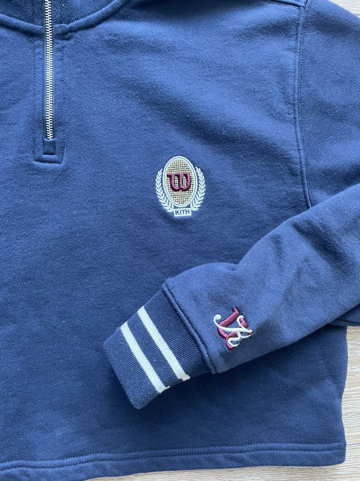 Kith × Wilson Kith x Wilson Cropped Quarter Zip Up Pullover Women's Small Size S / US 4 / IT 40 - 3 Thumbnail