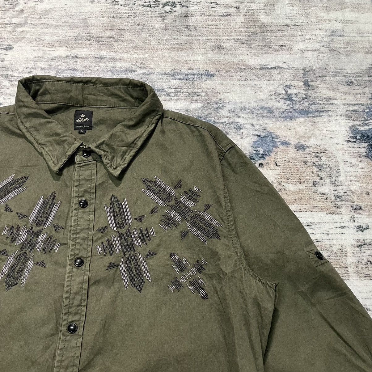 semanticdesign 🇯🇵 Semantic design archieve army cross collar button up punk Size US S / EU 44-46 / 1 - 2 Thumbnail