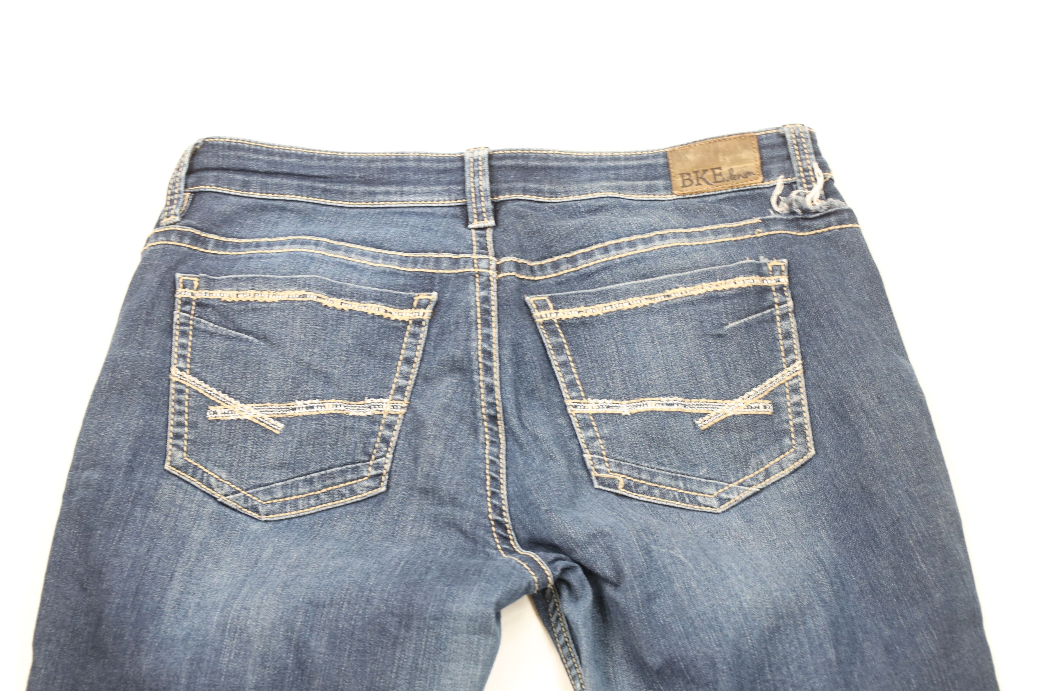 Vintage Buckle BKE Stitch Stretch Payton Flared Wide Leg Denim Jeans Size 30" / US 8 / IT 44 - 10 Thumbnail
