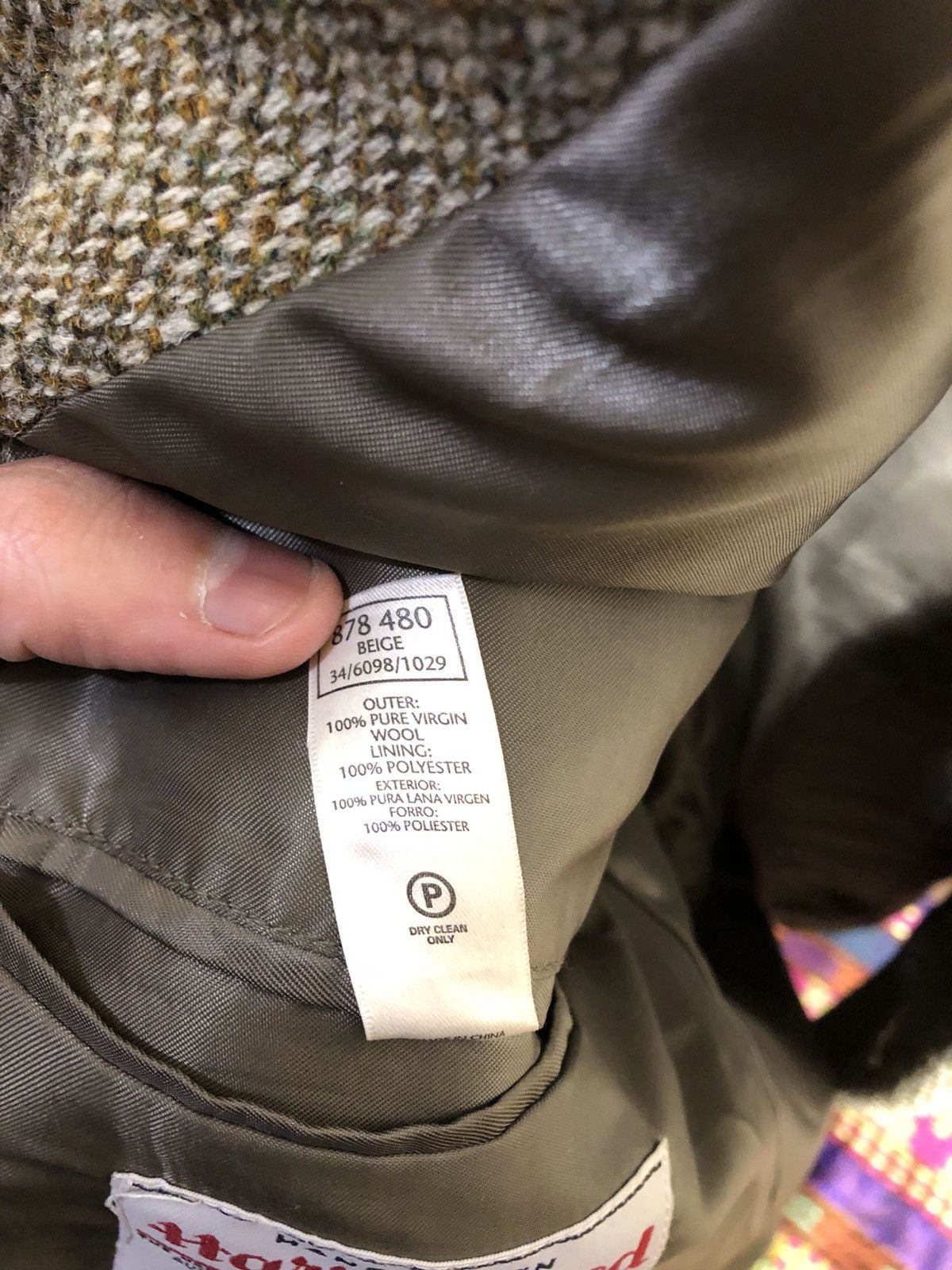 Harris Tweed × Vintage VERY RARE HARRIS TWEED DESIGNER BLAZER CASUAL ENGLAND 90s Size 46R - 9 Thumbnail