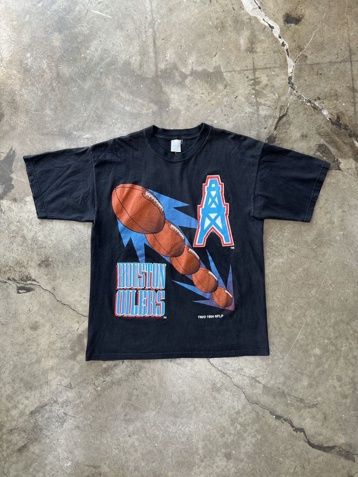 NFL × Vintage Vintage 1994 NFL Houston Oilers Football Tee Size US XL / EU 56 / 4 - 2 Thumbnail