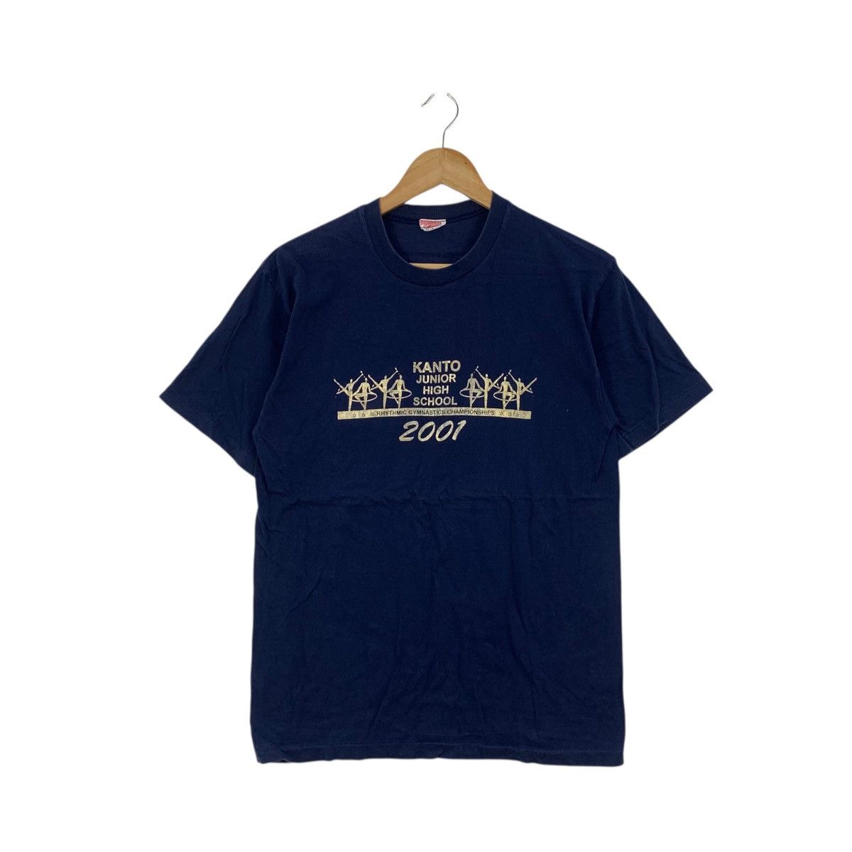 Vintage Vintage KANTO JUNIOR HIGH SCHOOL Gymnastic Tee Shirt Top Size L / US 10 / IT 46 - 1 Thumbnail