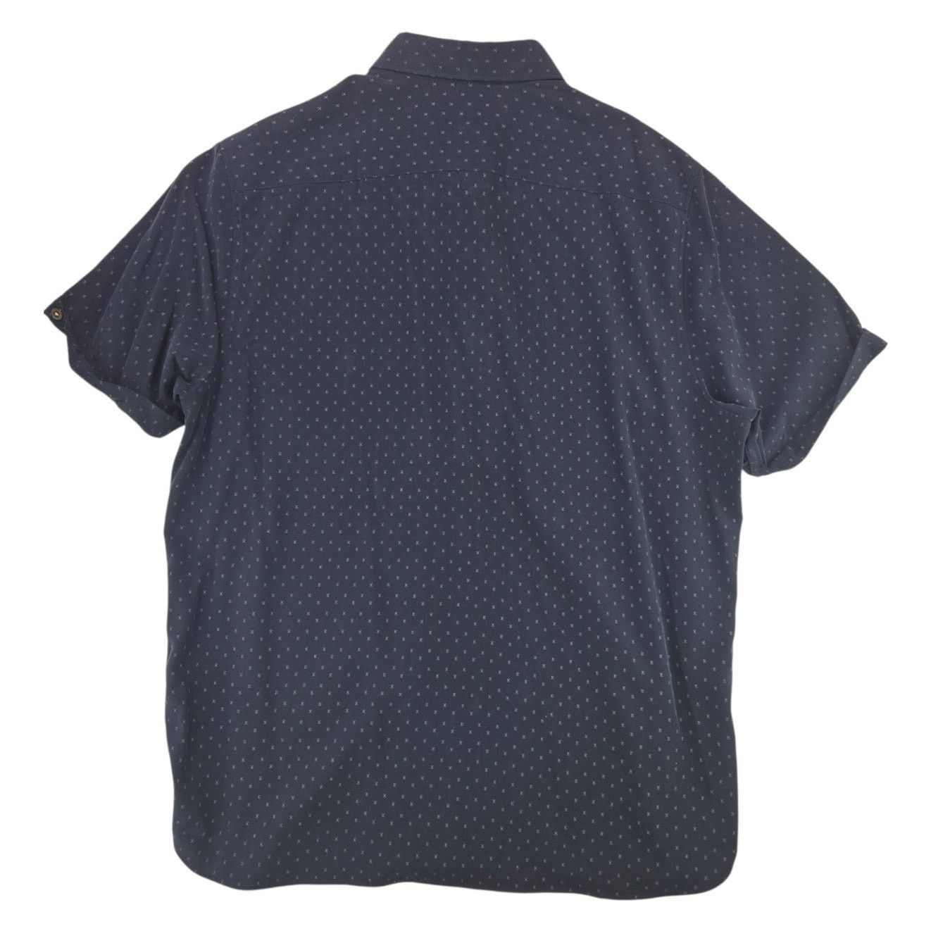 Ted Baker Ted Baker | Navy Blue Patterned Button Up Shirt |Size 5 (XL) Size US XL / EU 56 / 4 - 5 Thumbnail