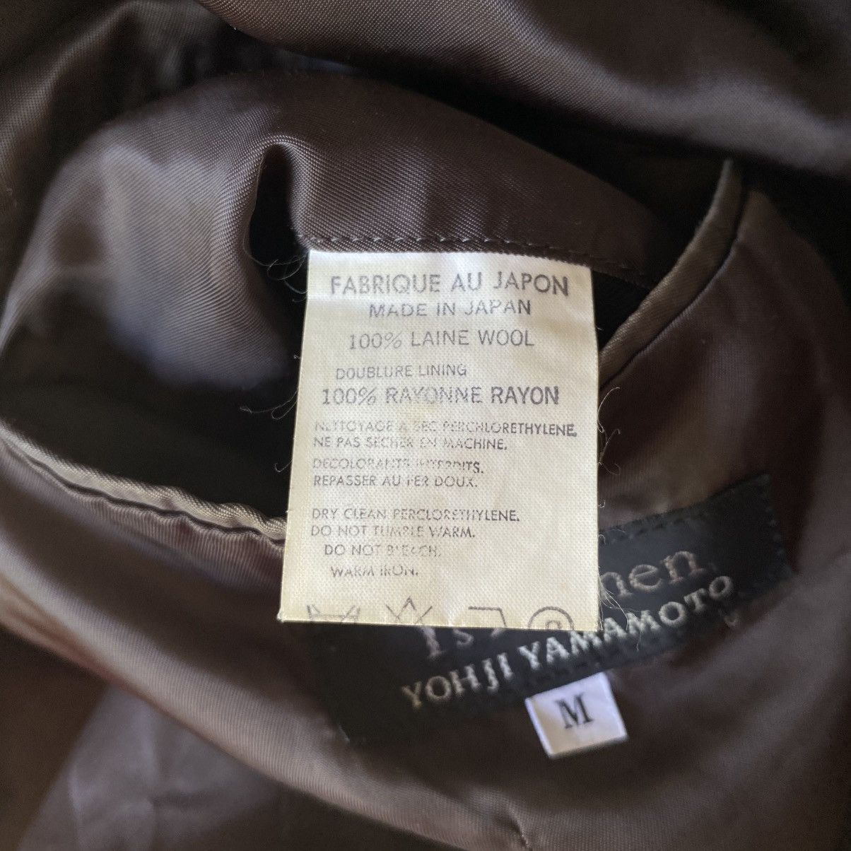 Y's × Yohji Yamamoto Y's for men YOHJI YAMAMOTO Dark Grey Wool Blazer Size 40R - 5 Thumbnail