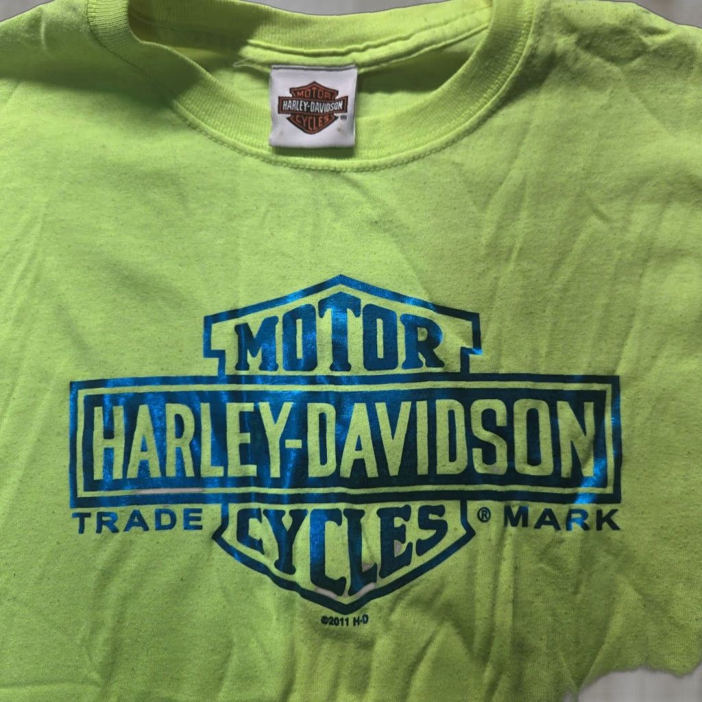 Harley Davidson Harley-Davidson Shirt Mens Size S Yellow Neon Short Sleeve T-Shirt Size US S / EU 44-46 / 1 - 1 Thumbnail