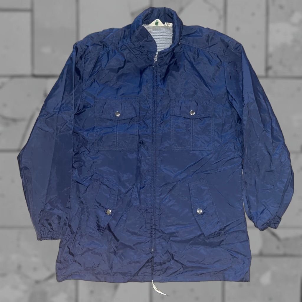 Vintage Pacific Trail Sportswear Navy Blue 100% Nylon Windbreaker Jacket Mens M Size US M / EU 48-50 / 2 - 1 Thumbnail