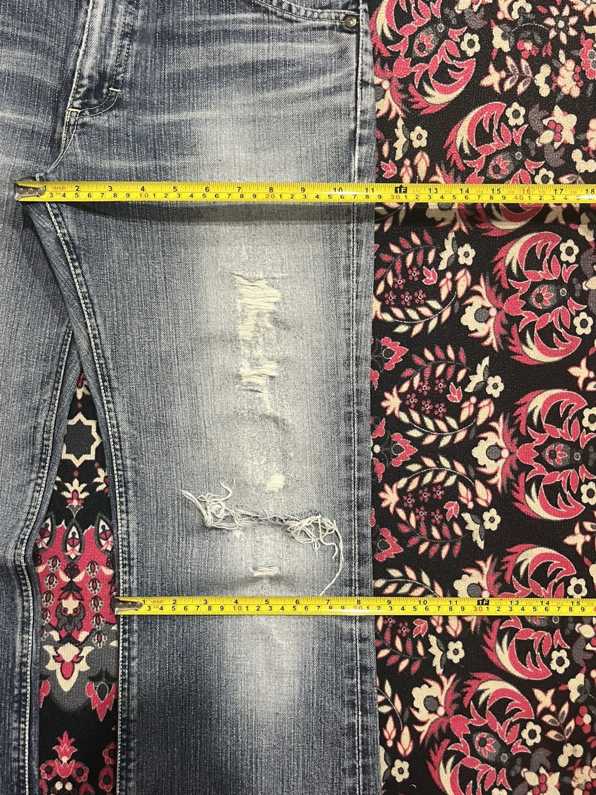 Lee ⚡️Flare⚡️Vintage Lee Riders Made in Japan Distressed Blue Jean Size US 30 / EU 46 - 15 Thumbnail