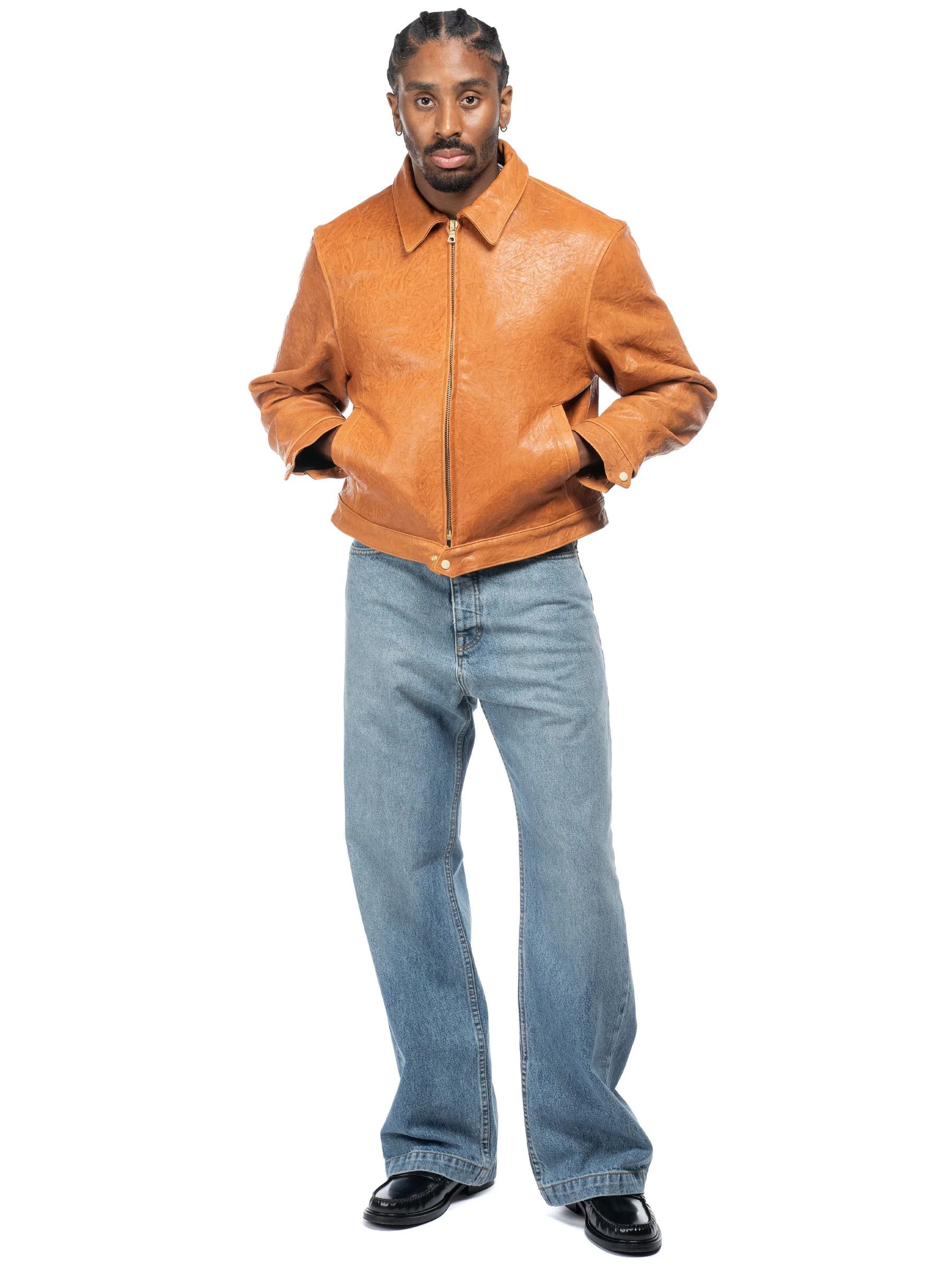 Bare Knuckles 💚 Bare Knuckles Freddy Leather Blouson Rust Lambskin NEW Size US M / EU 48-50 / 2 - 6 Thumbnail