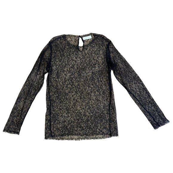 Other VERONICA DE PIANTE Isabel Black Lace Top $995 Like New Size M / US 6-8 / IT 42-44 - 2 Thumbnail