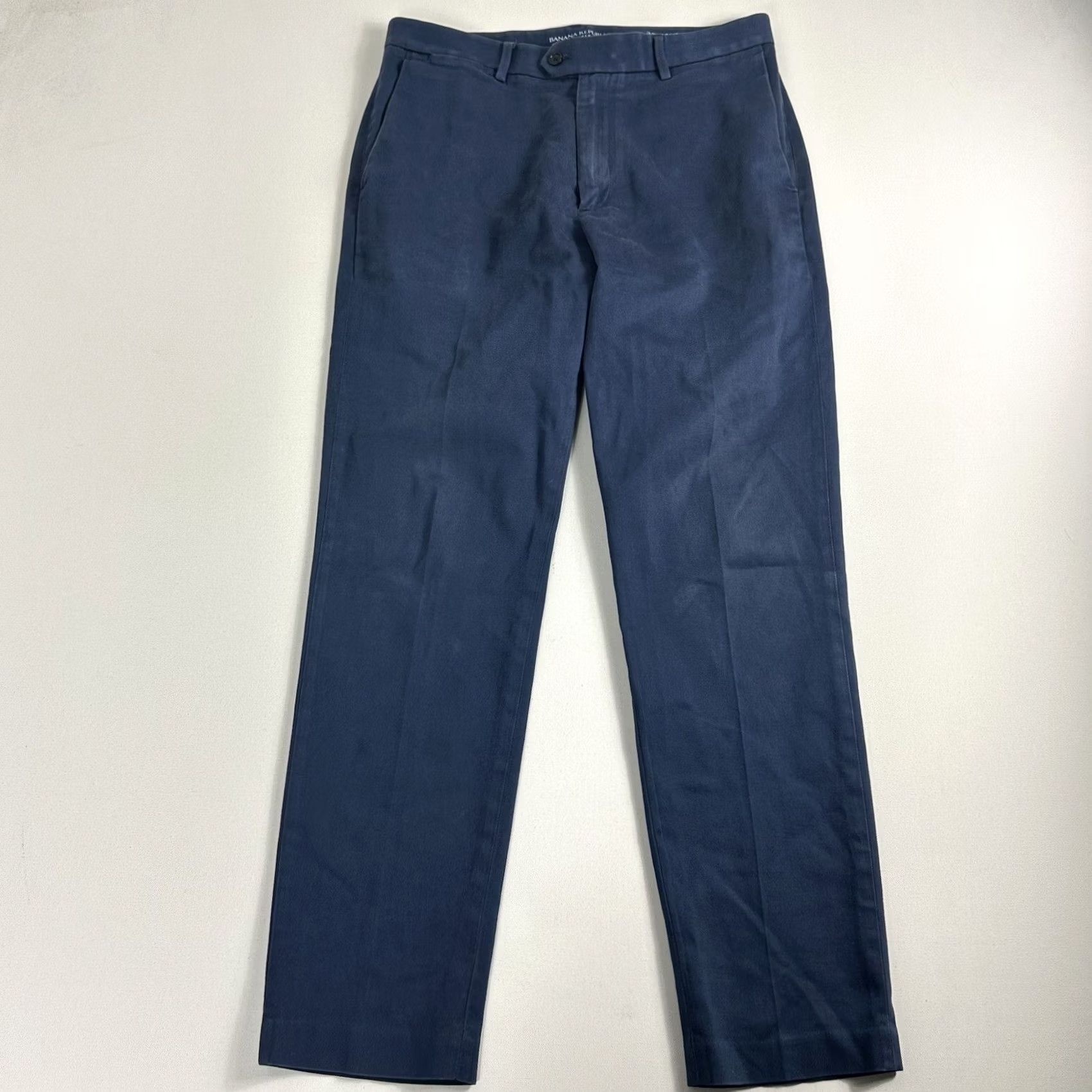 Banana Republic Banana Republic Traveler Pants Mens 32x30 Blue Stretch Slim Fit Preppy Size US 32 / EU 48 - 2 Thumbnail