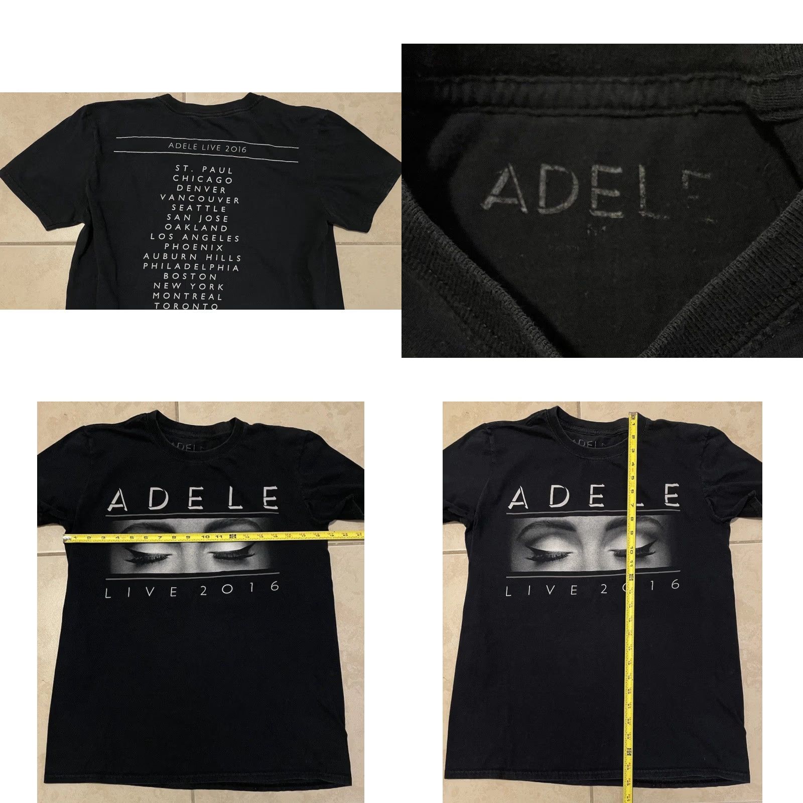 Vintage VINTAGE Adele 2016 Faded Tour Shirt S Concert Pop Music Taylor Swift Lady Gaga Vintage Shirt Small Black 90s Rock Concert Tour Pop Mens Size US S / EU 44-46 / 1 - 8 Thumbnail