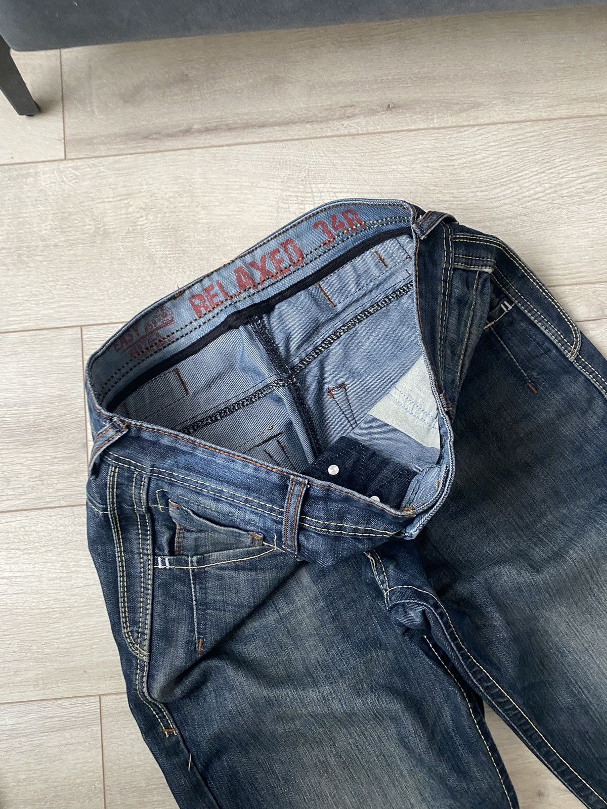 If Six Was Nine Vintage Baggy Japanese Washed Denim Jeans Metal Faded Y2K Size US 34 / EU 50 - 10 Thumbnail