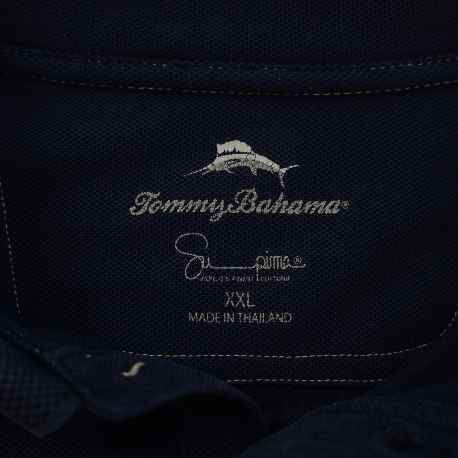 Tommy Bahama Tommy Bahama 2XL Blue Knit Supima Cotton Polo Shirt Short Sl Size US XXL / EU 58 / 5 - 9 Thumbnail