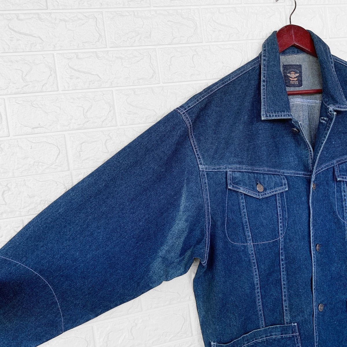 Japanese Brand FITTZ SATISFACTION JAPAN DENIM CHORE JACKET Size US XL / EU 56 / 4 - 6 Thumbnail
