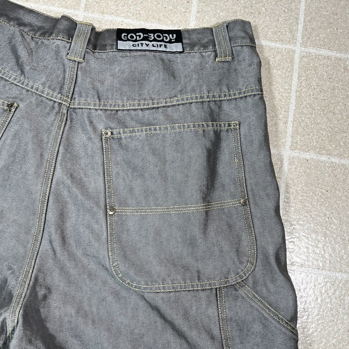 Southpole Y2k GodBody Jean Carpenter Shorts Denim Jorts Baggy Skater Size US 40 / EU 56 - 2 Thumbnail