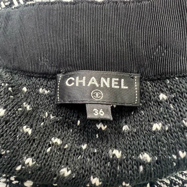 Chanel Chanel Black and white braided double c skirt Size 24" / US 00 / IT 34 - 6 Thumbnail