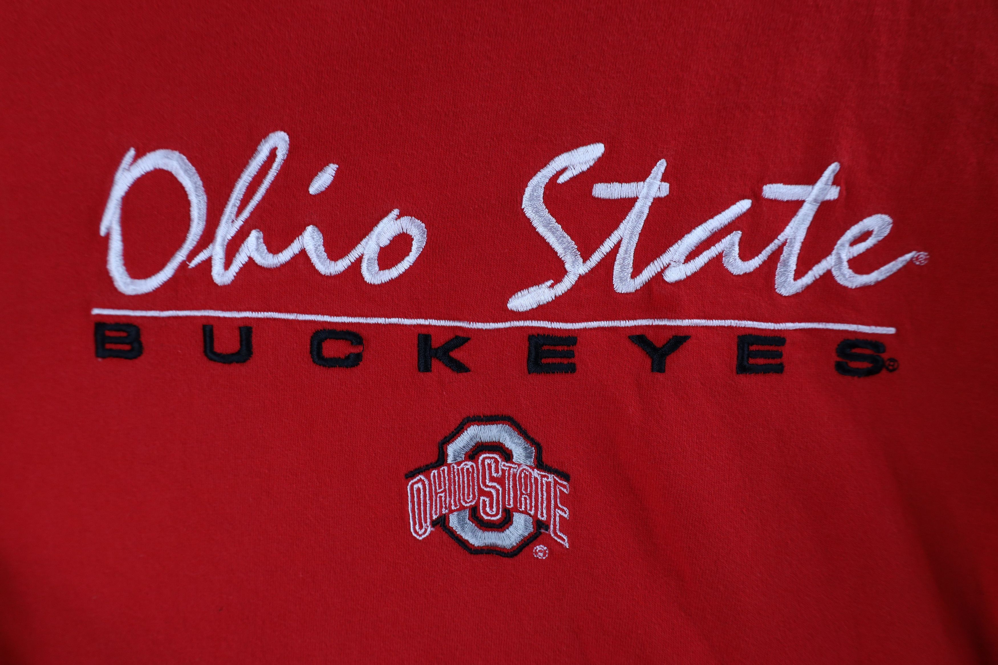 Vintage Vintage 90s Ohio State University Long Sleeve T-Shirt Red Size US M / EU 48-50 / 2 - 6 Thumbnail