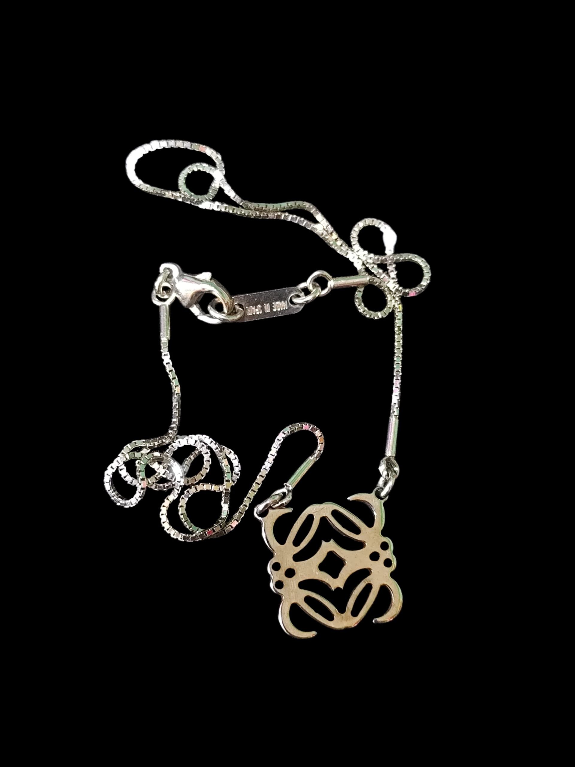 Loewe Silver 925 loewe anagram pendant necklace Size ONE SIZE - 1 Thumbnail