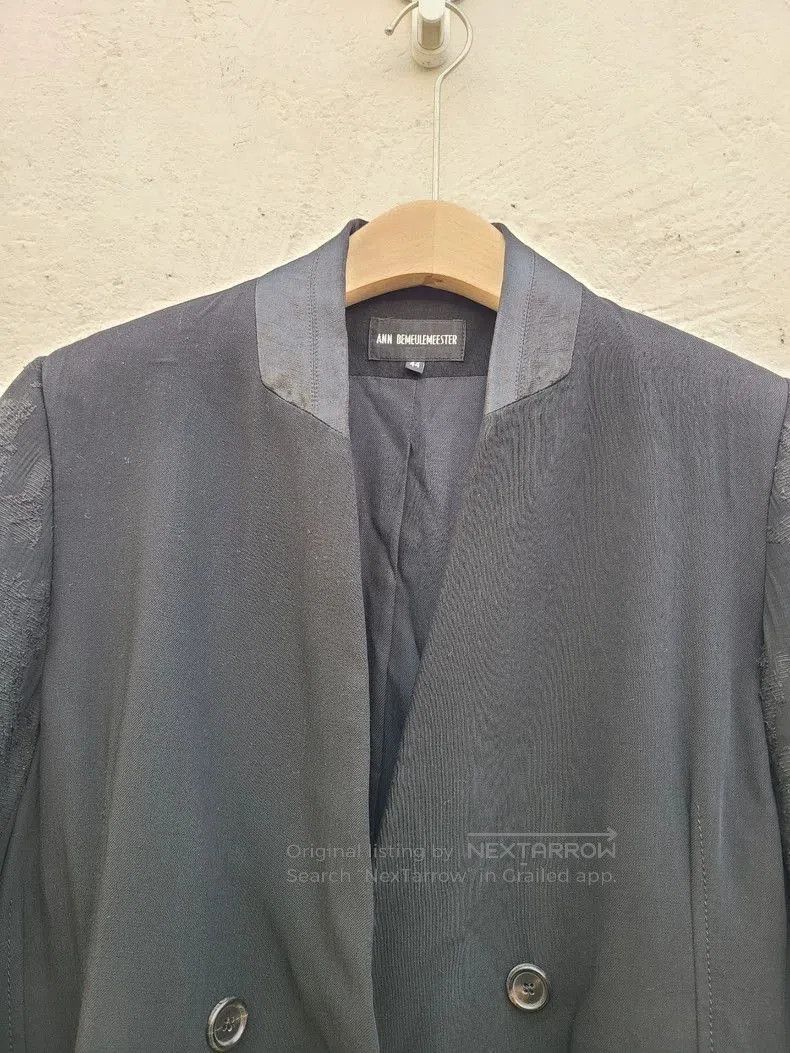 Ann Demeulemeester Ann Demeulemeester Embroidered Black Blazer . Size US L / EU 52-54 / 3 - 7 Thumbnail