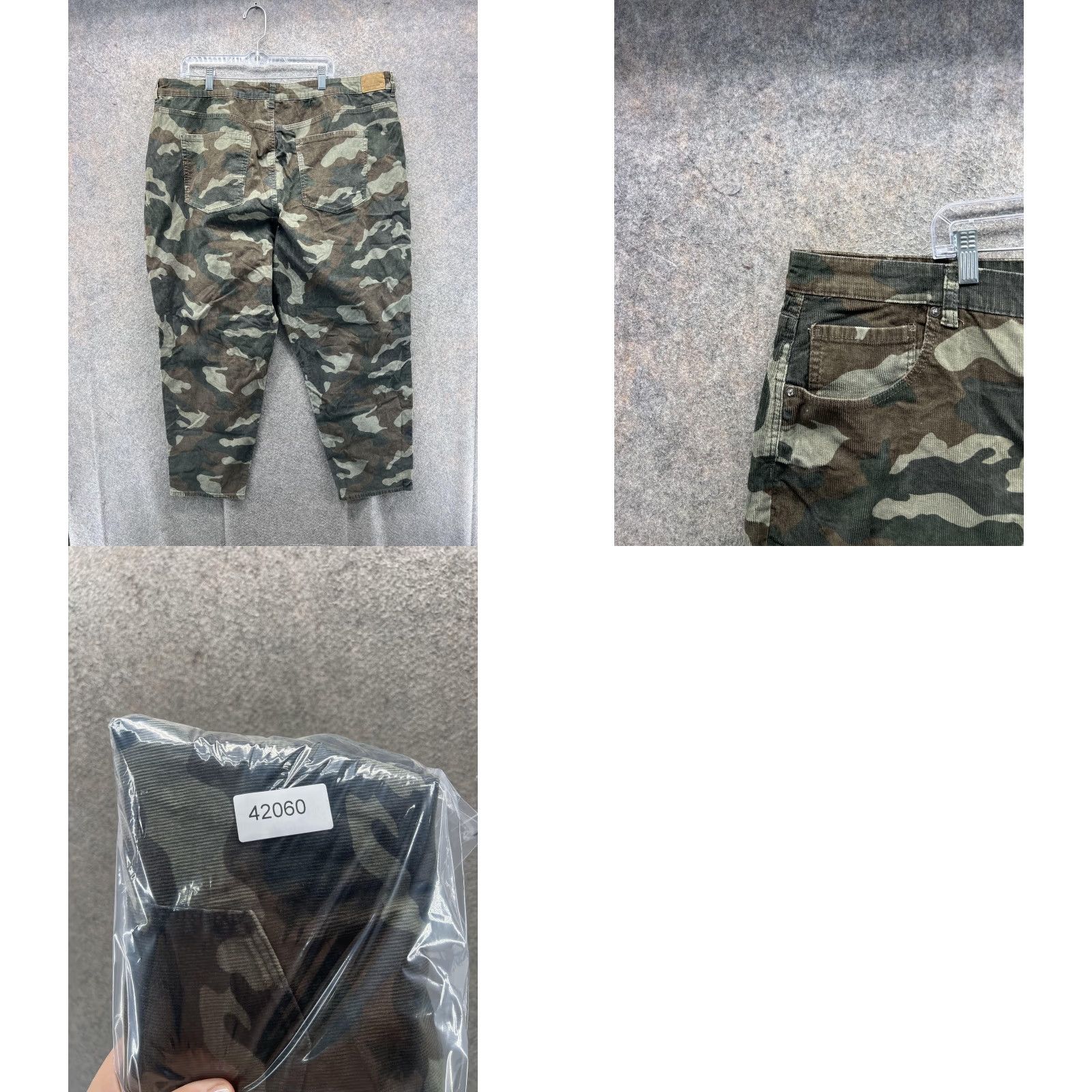 American Eagle Outfitters VINTAGE American Eagle Outfitters Pants Womens 24 Plus Camouflage Corduroy Straight Leg Chino Size 42" / US 20 - 8 Thumbnail