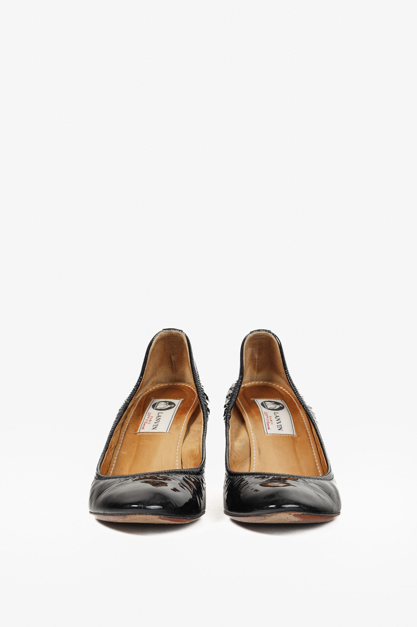 Lanvin Lanvin Black Patent Low Heel Ballet Pump Size US 7 / IT 37 - 2 Thumbnail
