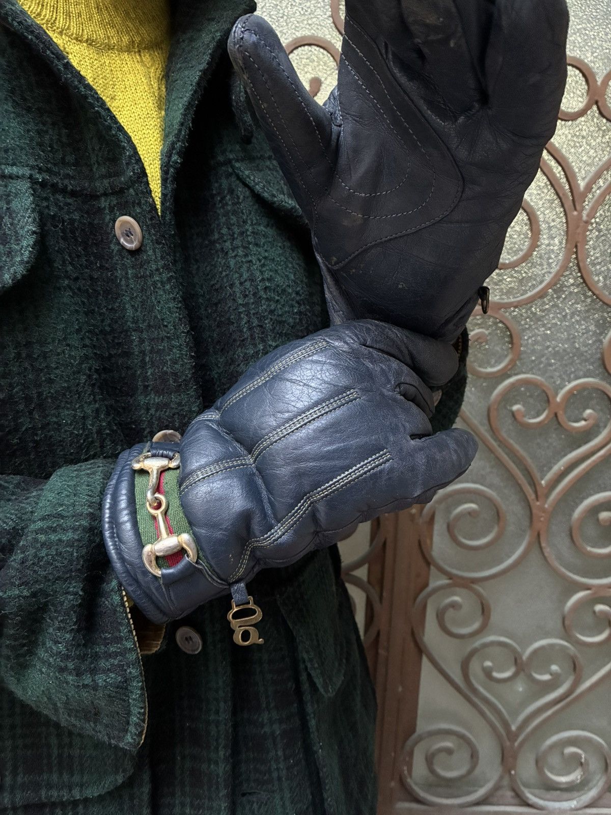 Gucci GUCCI VINTAGE 80s LINED LEATHER GLOVES WITH HORSEBITES Size ONE SIZE - 3 Thumbnail